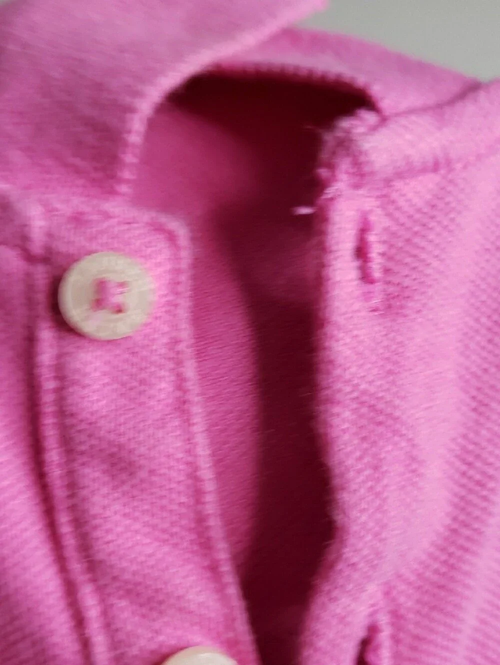Polo Ralph Lauren Cotton Stretch Button Tennis Prep Knit Dress Size L Pink